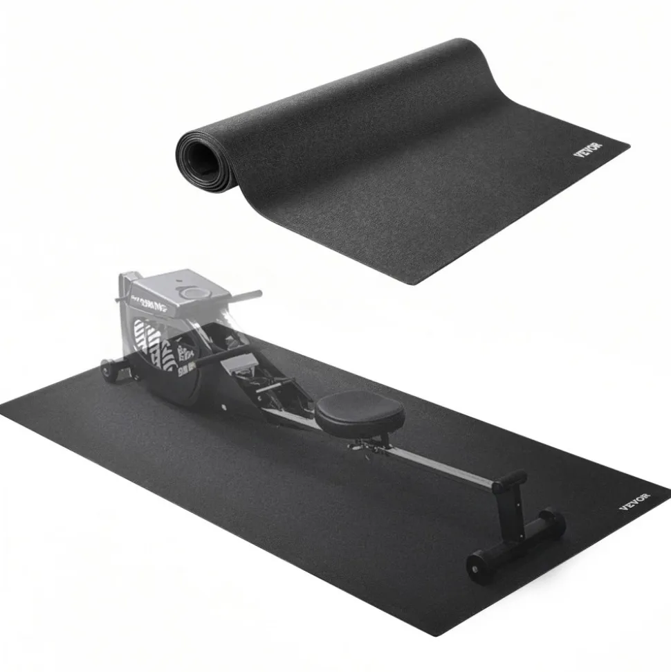 VEVOR Treadmill Mat for Carpet Floor, 35.5" x 78.7" x 0.16" Exercise Equipment Mat for Treadmills, Elliptical, Rowing Machine, High Density PVC Floor Protector, Waterproof and Non-slip for Home Gym