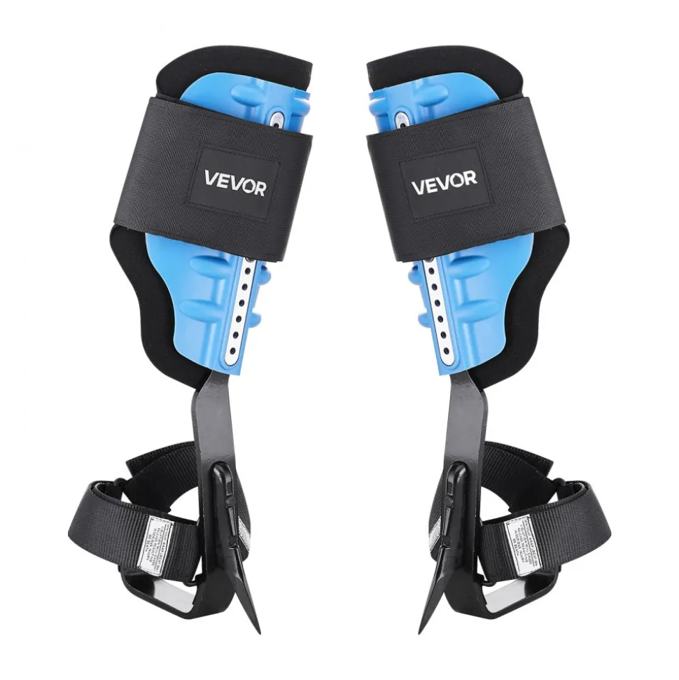 VEVOR Tree Climbing Spikes, Height-Adjustable Tree Climbing Gear with Straps & Padding Cushion, 350 lbs Load Capacity, Heavy Duty Steel Climb Spurs Arborist Equipment for Fruit Picking Hunting