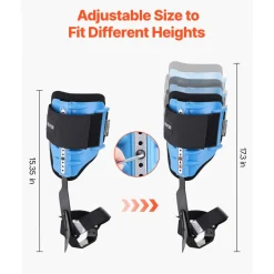 VEVOR Tree Climbing Spikes, Height-Adjustable Tree Climbing Gear with Straps & Padding Cushion, 350 lbs Load Capacity, Heavy Duty Steel Climb Spurs Arborist Equipment for Fruit Picking Hunting