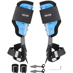 VEVOR Tree Climbing Spikes, Height-Adjustable Tree Climbing Gear with Straps & Padding Cushion, 350 lbs Load Capacity, Heavy Duty Steel Climb Spurs Arborist Equipment for Fruit Picking Hunting