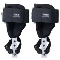 VEVOR Tree Climbing Spikes, 1 Pair Aluminum Climbing Spurs, 350lbs Load Capacity Tree Climbing Gear with Straps and Spike Protectors, Arborist Equipment for Climbers, Hunting, Fruit Picking, White