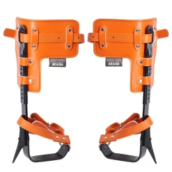 VEVOR Tree Climbing Spikes, 1 Pair Alloy Steel Climbing Spurs, 350lbs Load Capacity Tree Climbing Gear with Straps and Spike Protectors, Arborist Equipment for Climbers, Hunting, Fruit Picking, Orange