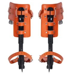 VEVOR Tree Climbing Spikes, 1 Pair Alloy Steel Climbing Spurs, 350lbs Load Capacity Tree Climbing Gear with Straps and Spike Protectors, Arborist Equipment for Climbers, Hunting, Fruit Picking, Orange