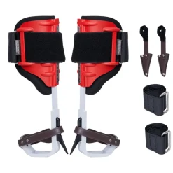 VEVOR Tree Climbing Spikes, 1 Pair Alloy Steel Climbing Spurs, 350lbs Load Capacity Tree Climbing Gear with Straps and Spike Protectors, Arborist Equipment for Climbers, Hunting, Fruit Picking, Brown