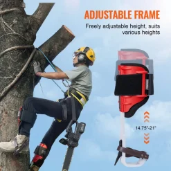 VEVOR Tree Climbing Spikes, 1 Pair Alloy Steel Climbing Spurs, 350lbs Load Capacity Tree Climbing Gear with Straps and Spike Protectors, Arborist Equipment for Climbers, Hunting, Fruit Picking, Brown