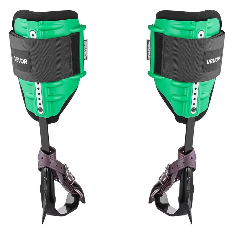 VEVOR Tree Climbing Spikes Set, Height-Adjustable Tree Climbing Gear with Straps & Spike Protectors, 350 lbs Load Capacity, Heavy Duty Steel Climb Spurs Arborist Equipment for Fruit Picking Hunting