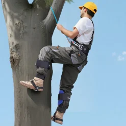 VEVOR Tree Climbing Spikes Set, Height-Adjustable Tree Climbing Gear with Straps & Waist Harness, 350 lbs Load Capacity, Heavy Duty Steel Climb Spurs Arborist Equipment for Fruit Picking Hunting