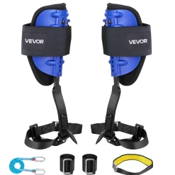 VEVOR Tree Climbing Spikes Set, Height-Adjustable Tree Climbing Gear with Straps & Waist Harness, 350 lbs Load Capacity, Heavy Duty Steel Climb Spurs Arborist Equipment for Fruit Picking Hunting