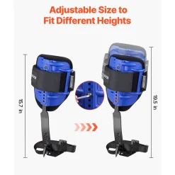 VEVOR Tree Climbing Spikes Set, Height-Adjustable Tree Climbing Gear with Straps & Waist Harness, 350 lbs Load Capacity, Heavy Duty Steel Climb Spurs Arborist Equipment for Fruit Picking Hunting