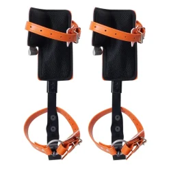 VEVOR Tree Climbing Spikes Set, 1 Pair Alloy Steel Climbing Spurs with Safety Rope and Safety Harness, 350lbs Load Capacity Tree Climbing Gear, Arborist Equipment for Climbers, Fruit Picking, Orange