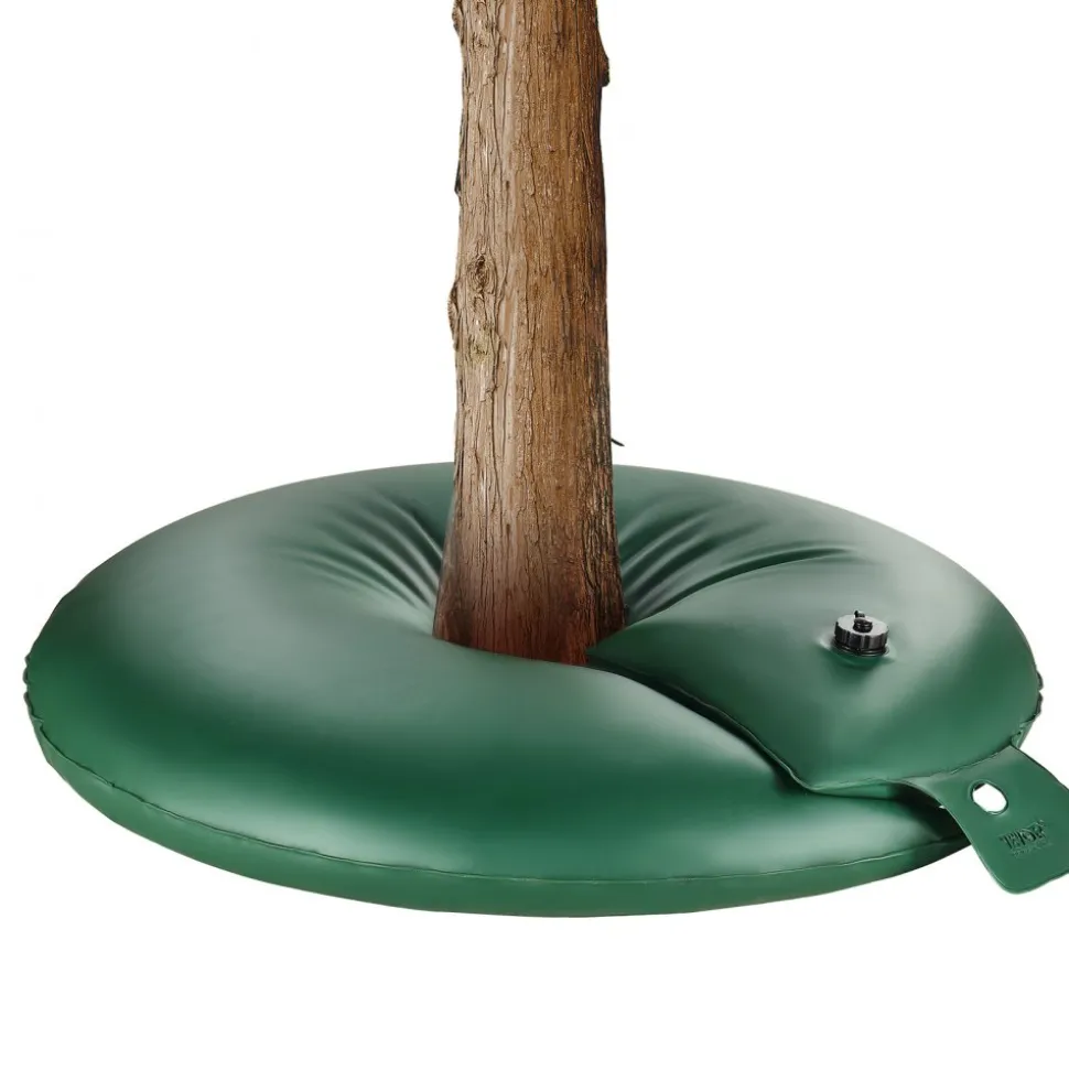 VEVOR Tree Watering Rings, 4 Pcs 20 Gallons Tree Watering Bags, 6-9 Hours Slow Release, Refillable Planting Water Bags, Water Saving, Heavy Duty Watering System for Shrub Tree Root Drip Irrigation