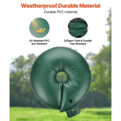 VEVOR Tree Watering Rings, 4 Pcs 20 Gallons Tree Watering Bags, 6-9 Hours Slow Release, Refillable Planting Water Bags, Water Saving, Heavy Duty Watering System for Shrub Tree Root Drip Irrigation