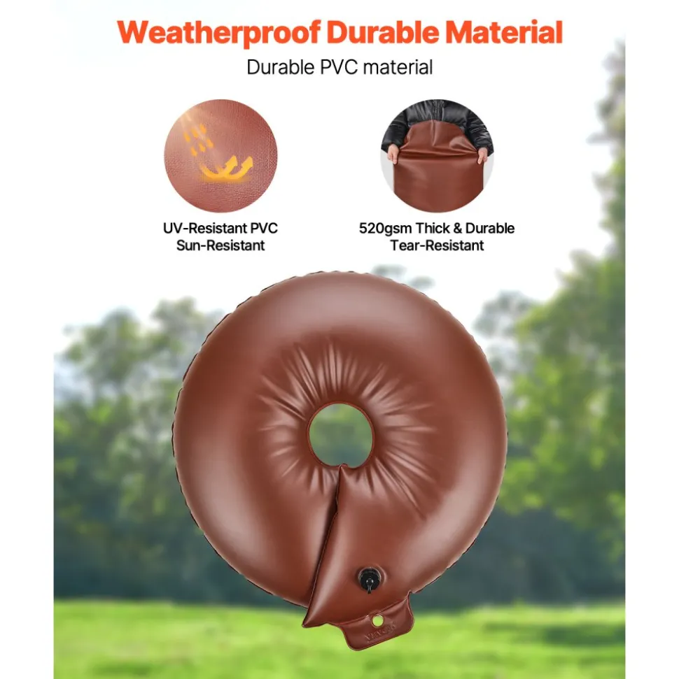 VEVOR Tree Watering Rings, 4 Pcs 16 Gallons Tree Watering Bags, 6-9 Hours Slow Release, Refillable Planting Water Bags, Water Saving, Heavy Duty Watering System for Shrub Tree Root Drip Irrigation