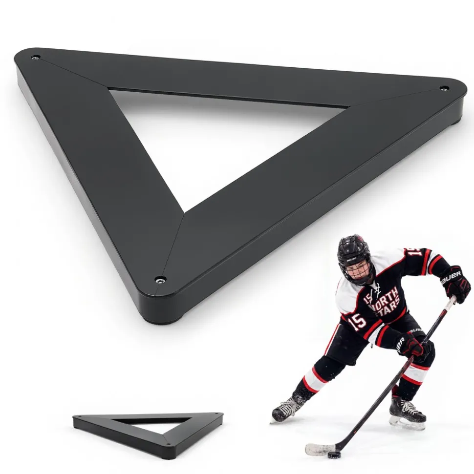 VEVOR Triangle Hockey Passer, Heavy-Duty Multi-Angle Rebounder, Hockey Passing Aid, Passing & Stick Handling Trainer, Off-Ice & On-Ice Portable Equipment, Help Improve Puck Control & Shooting