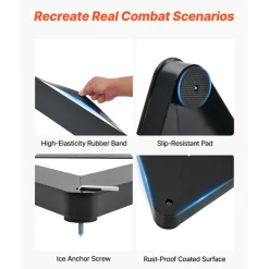 VEVOR Triangle Hockey Passer, Heavy-Duty Multi-Angle Rebounder, Hockey Passing Aid, Passing & Stick Handling Trainer, Off-Ice & On-Ice Portable Equipment, Help Improve Puck Control & Shooting