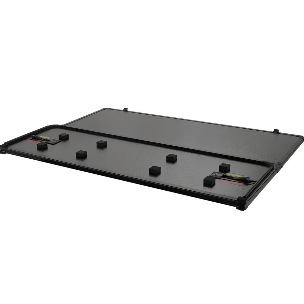 VEVOR Tri-Fold Truck Bed Tonneau Cover, Compatible with 2015-2024 Ford F-150, 6.5' (79") Bed, Only Fit 6.5' x 5.4' (79" x 65.2") Inside Bed, 400 lbs Load Capacity, LED Light, Quick Folding, Black