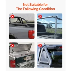 VEVOR Tri-Fold Truck Bed Tonneau Cover, Compatible with 2015-2024 Ford F-150, 6.5' (79