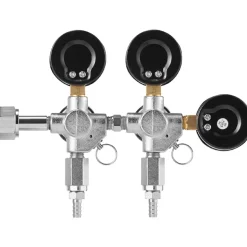 VEVOR Triple Gauge Regulator, CO2 Regulator Gauge with 0-60PSI, Heavy Duty CO2 Gauge Gas System, Draft Beer Regulator with Check Valve, Adjustable Pressure Regulator for Draft Beer Homebrew, CGA320