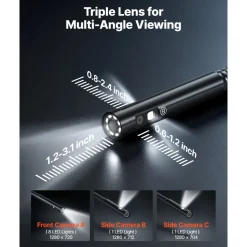 VEVOR Triple Lens Endoscope with Light, 5