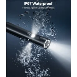 VEVOR Triple Lens Endoscope with 32.8FT Newly Ultra-Rigid Cable, Industrial Borescope with Light, 5" HD IPS Screen, 8 + 2 Lights, 8X Zoom, 5000mAh, IP67 Waterproof Snake Camera for Auto, Plumbing