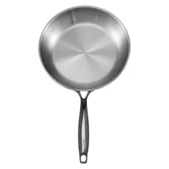 VEVOR Tri-Ply Stainless Steel Frying Pan, 3 Pcs Set (8, 10, 12 in), Cooking Skillet with Heat-Resistant Handle, Chef's Kitchen Cookware, Oven, Gas, Electric, Induction, Dishwasher Compatible, Silver