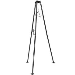 VEVOR Tripod Deer Hoist, 500 lbs Load Capacity, Hunting Game Hoist Winch Lift with Gambrel & Manual Winch, Hunting Game Skinning and Cleaning Accessory for Cleaning, Skinning, and Moving, Black