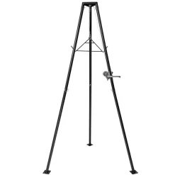 VEVOR Tripod Deer Hoist, 500 lbs Load Capacity, Hunting Game Hoist Winch Lift with Gambrel & Manual Winch, Hunting Game Skinning and Cleaning Accessory for Cleaning, Skinning, and Moving, Black