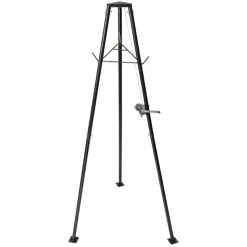 VEVOR Tripod Deer Hoist, 500 lbs Load Capacity, Hunting Game Hoist Winch Lift with Gambrel & Manual Winch, Hunting Game Skinning and Cleaning Accessory for Cleaning, Skinning, and Moving, Black