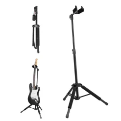 VEVOR Tripod Guitar Stand, 33 lbs/15 kg Load Capacity, Floor-Standing Foldable Guitar Stand Display Rack with 35.4-47.2 in/900-1200 mm Adjustable Height, for Guitar Acoustic Electric Classical Bass