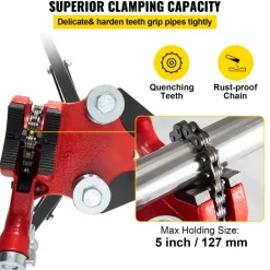 VEVOR Tripod Pipe Chain Vise, 1/8