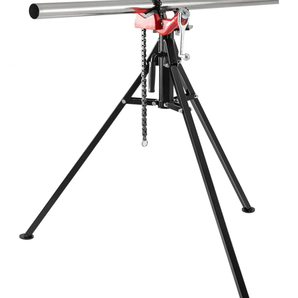 VEVOR Tripod Pipe Chain Vise, 1/8"-5" Pipe Capacity, 36.4“ Length Chain Vise Stand with Portable Folding Steel Legs, for Grabbing, Supporting and Bending Pipes in Factory, Workshop and Home