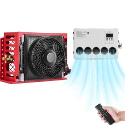 VEVOR Truck Air Conditioner, 12V 10000 BTU Mini Split AC Unit, 400 m³/h Airflow Cab Air Conditioner, Quiet A/C Unit Fast Cooling for Semi Truck, Camper, Construction Vehicle, Crane, Tractor, Excavator