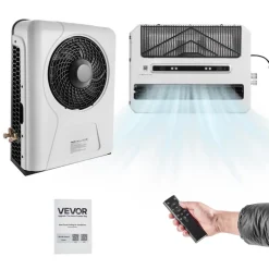 VEVOR Truck Air Conditioner, 12V 10000 BTU Mini Split AC Unit, 400 m³/h Airflow Cab Air Conditioner, Fast Cooling Low Noise for Semi Truck, Camper, Construction Vehicle, Crane, Tractor, Excavator