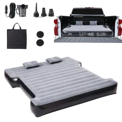 VEVOR Truck Bed Air Mattress, for 5.5-5.8 ft Full Size Short Truck Beds, Inflatable Air Mattress Camping Bed with 12V Air Pump 2 Pillows, Carry Bag, for Silverado, RAM, F Series, Sierra, Titan, Tundra