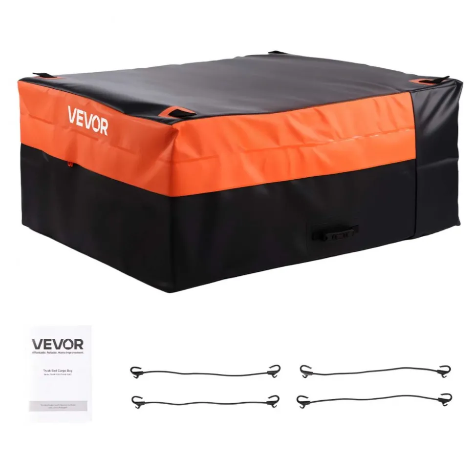 VEVOR Truck Bed Cargo Bag, Waterproof 840D PVC, 51.18 x 40.16 x 21.85 in (26 Cubic Feet), Heavy Duty Cargo Bag for Truck Bed with 4 Bungee Cords with Hooks, Fits a Variety of SUV and Pickup Trucks