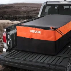 VEVOR Truck Bed Cargo Bag, Waterproof 840D PVC, 51.18 x 40.16 x 21.85 in (26 Cu. ft), Heavy Duty Cargo Bag for Truck Bed with Bungee Cords, Net and Carabiners, Fits a Variety of SUV & Pickup Trucks