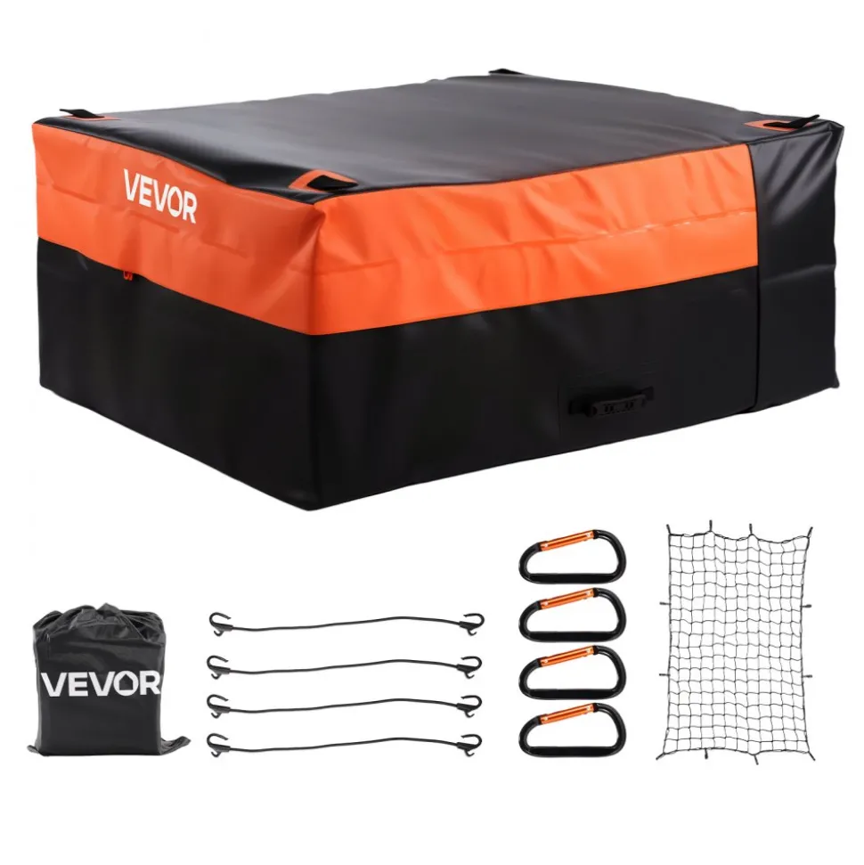 VEVOR Truck Bed Cargo Bag, Waterproof 840D PVC, 51.18 x 40.16 x 21.85 in (26 Cu. ft), Heavy Duty Cargo Bag for Truck Bed with Bungee Cords, Net and Carabiners, Fits a Variety of SUV & Pickup Trucks