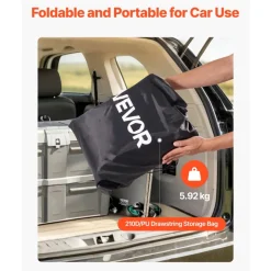 VEVOR Truck Bed Cargo Bag, Waterproof 840D PVC, 51.18 x 40.16 x 21.85 in (26 Cu. ft), Heavy Duty Cargo Bag for Truck Bed with Bungee Cords, Net and Carabiners, Fits a Variety of SUV & Pickup Trucks