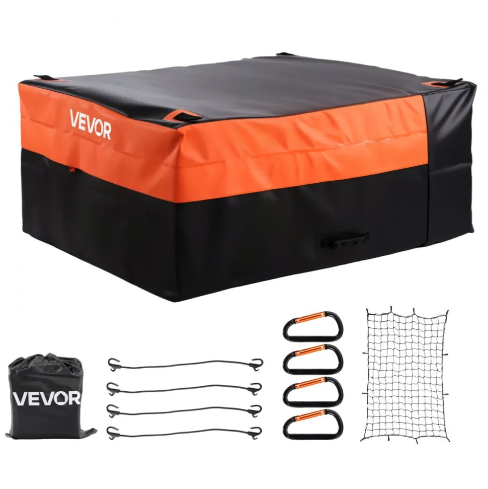 VEVOR Truck Bed Cargo Bag, Waterproof 840D PVC, 51.18 x 40.16 x 21.85 in (26 Cu. ft), Heavy Duty Cargo Bag for Truck Bed with Bungee Cords, Net and Carabiners, Fits a Variety of SUV & Pickup Trucks