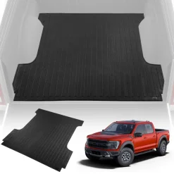VEVOR Truck Bed Mat, Fits for 2015-2023 Ford F150 5.5 FT Short Bed, 66.5" x 64" Rubber Truck Bed Liner, 1/4" Thick Bed Mat Car Accessories for All-Weather Protection, Prevent Slipping or Damage