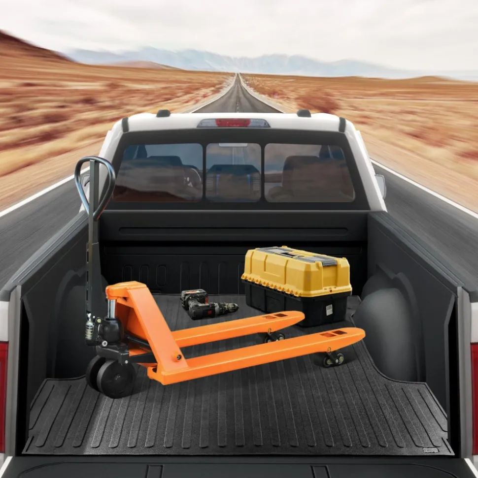 VEVOR Truck Bed Mat, Fits for 2015-2023 Ford F150 5.5 FT Short Bed, 66.5" x 64" Rubber Truck Bed Liner, 1/4" Thick Bed Mat Car Accessories for All-Weather Protection, Prevent Slipping or Damage