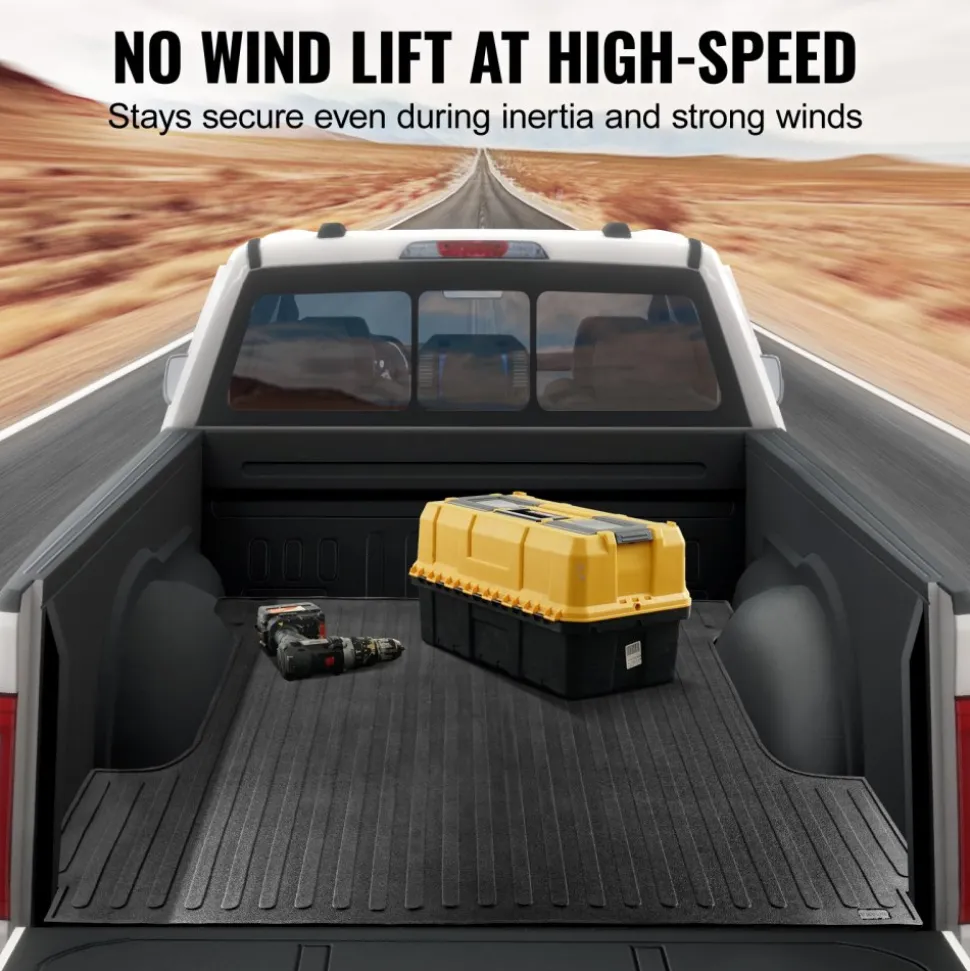 VEVOR Truck Bed Mat, Fits for 2015-2023 Ford F150 5.5 FT Short Bed, 66.5" x 64" Rubber Truck Bed Liner, 1/4" Thick Bed Mat Car Accessories for All-Weather Protection, Prevent Slipping or Damage