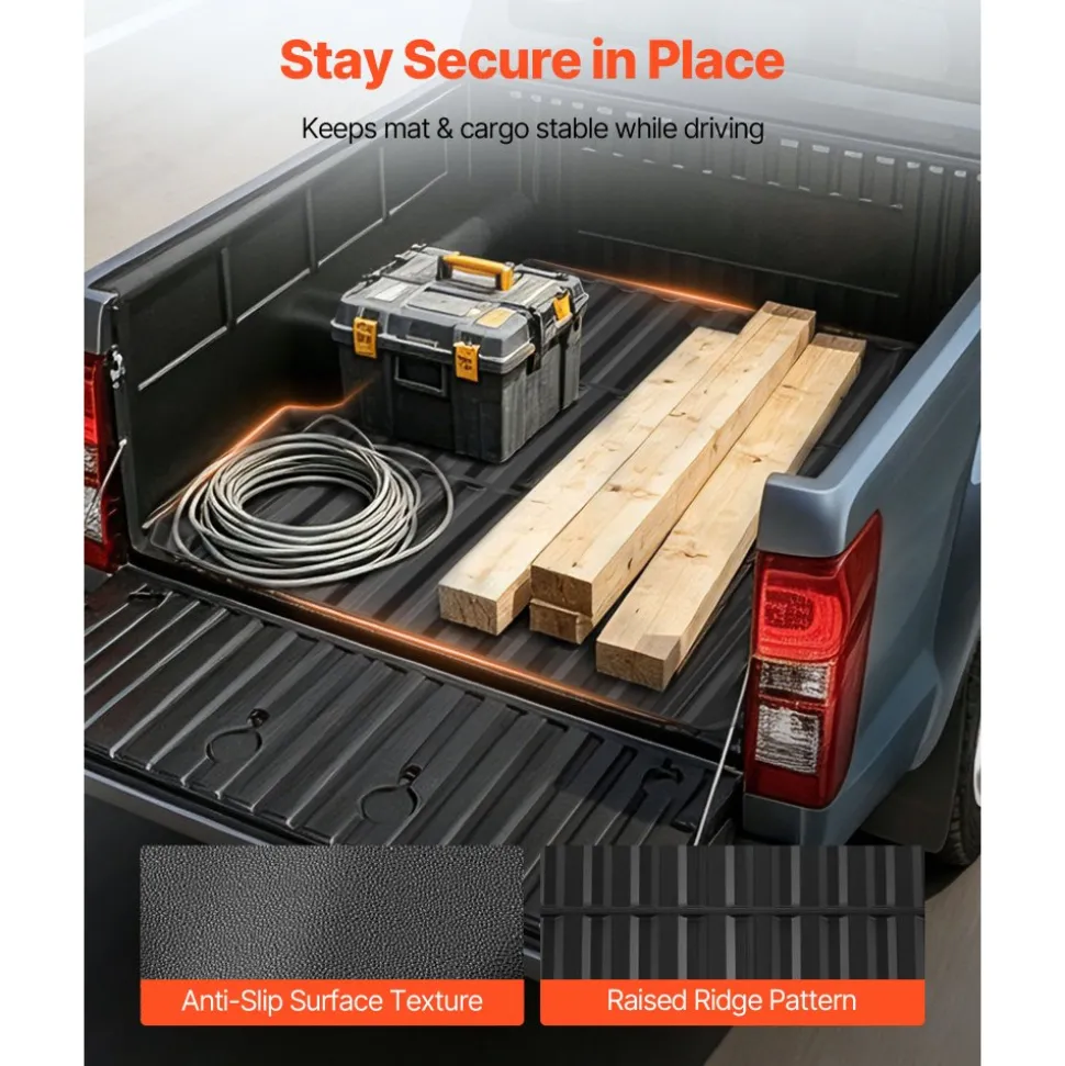 VEVOR Truck Bed Mat, TPE, Fit for 2023-2026 Chevy Colorado&GMC Canyon 5FT Bed, Heavy Duty Custom Fit, All Weather Protection Trunk Liner, for 23-26 Chevrolet Colorado/GMC Canyon Pickup Accessories