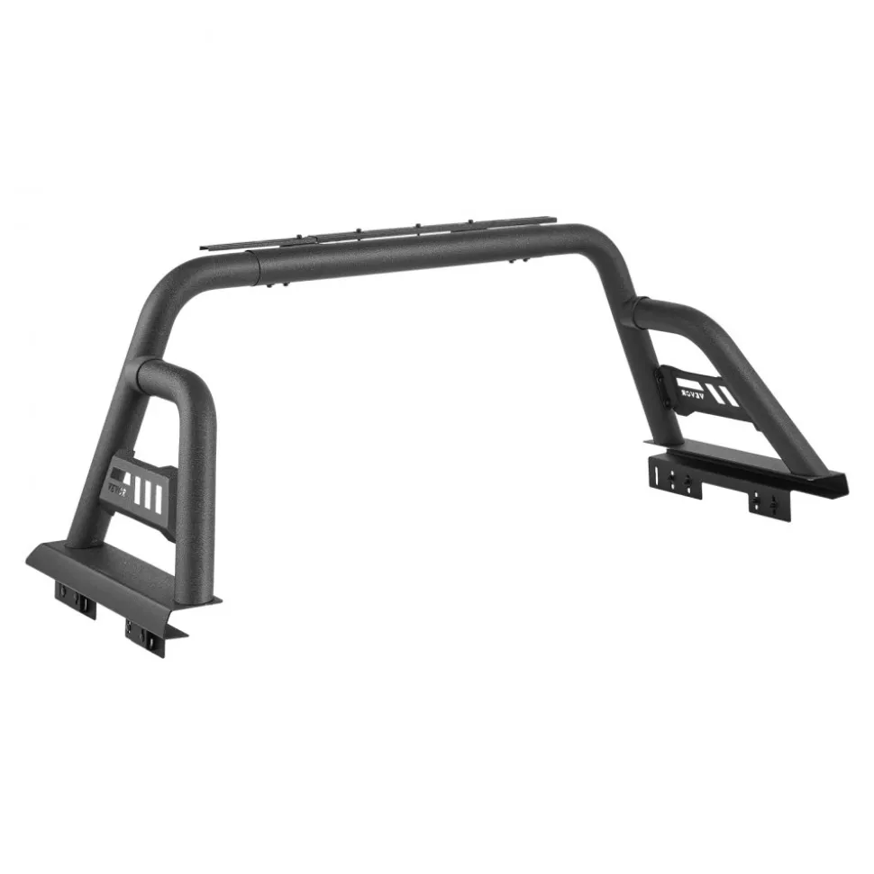 VEVOR Truck Bed Roll Bar, Universal Pickup Sport Adjustable Bar Chase Rack Compatible with Mid-Size Truck, Carbon Steel Construction with Extension Light Bracket, No Rack Included