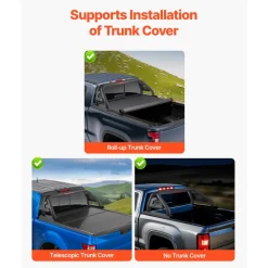 VEVOR Truck Bed Roll Bar, Universal Adjustable Sport Bar Chase Rack, with Luggage Rack for Full-Size Pickup, Carbon Steel Construction with Extension Light Bracket, Rust-resistant Coating