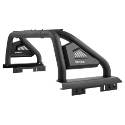 VEVOR Truck Bed Roll Bar, Universal Adjustable Sport Bar Chase Rack, with Luggage Rack for Full-Size Pickup, Carbon Steel Construction with Extension Light Bracket, Rust-resistant Coating