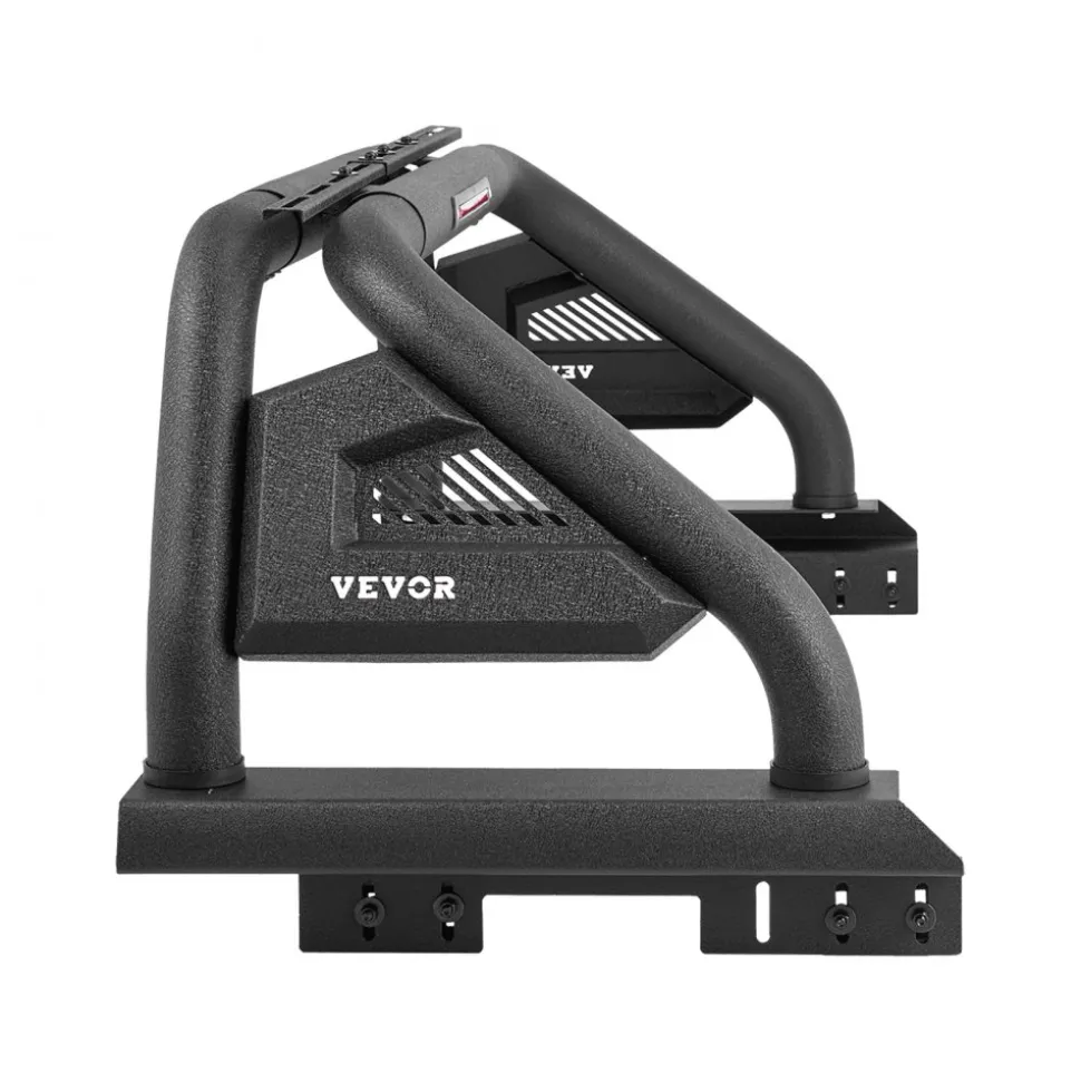 VEVOR Truck Bed Roll Bar, Universal Adjustable Sport Bar Chase Rack, with Luggage Rack for Full-Size Pickup, Carbon Steel Construction with Extension Light Bracket, Rust-resistant Coating