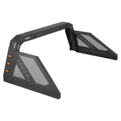 VEVOR Truck Bed Roll Bar, Universal Pickup Sport Adjustable Bar Chase Rack Compatible with Full-Size Truck, Carbon Steel Construction with 6 Amber Auxiliary Lights, No Rack Included
