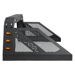 VEVOR Truck Bed Roll Bar, Universal Pickup Sport Adjustable Bar Chase Rack Compatible with Full-Size Truck, Carbon Steel Construction with 6 Amber Auxiliary Lights, No Rack Included