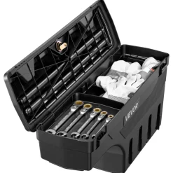 VEVOR Truck Bed Storage Box, 6.6 Gal/25L Waterproof ABS Wheel Well Tool Box, Anti-Theft Lock, Compatible with 2020-2025 Chevy/GMC Silverado/Sierra 2500/3500HD, Passenger Side Right (Drilling Required)